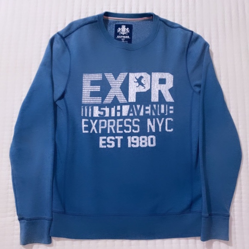 Express Men’s Small Crewneck Sweatshirt Blue